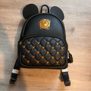 Disney Black and Gold Mickey Mouse Backpack